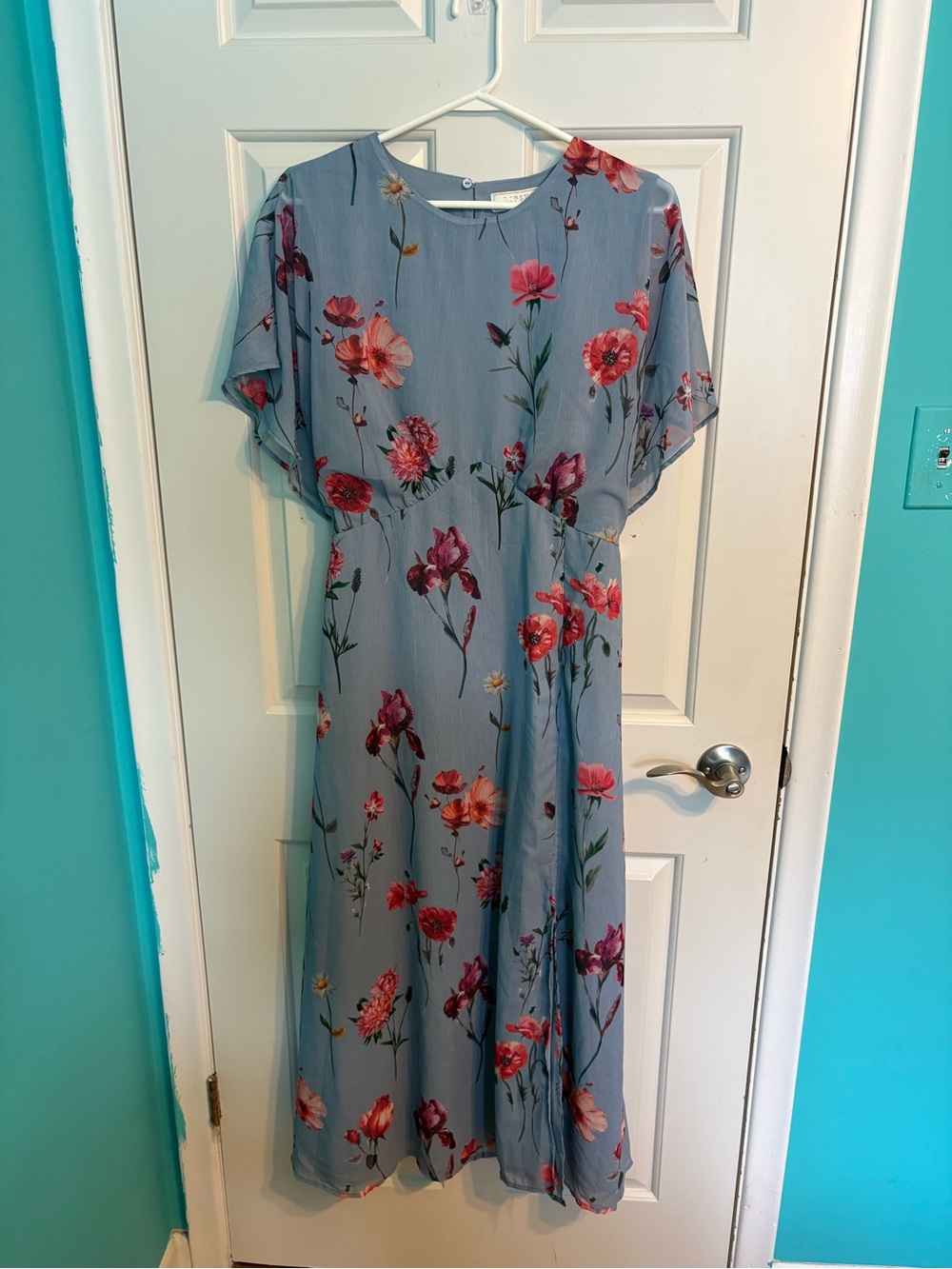 Lipsy Blue Floral Maxi Dress